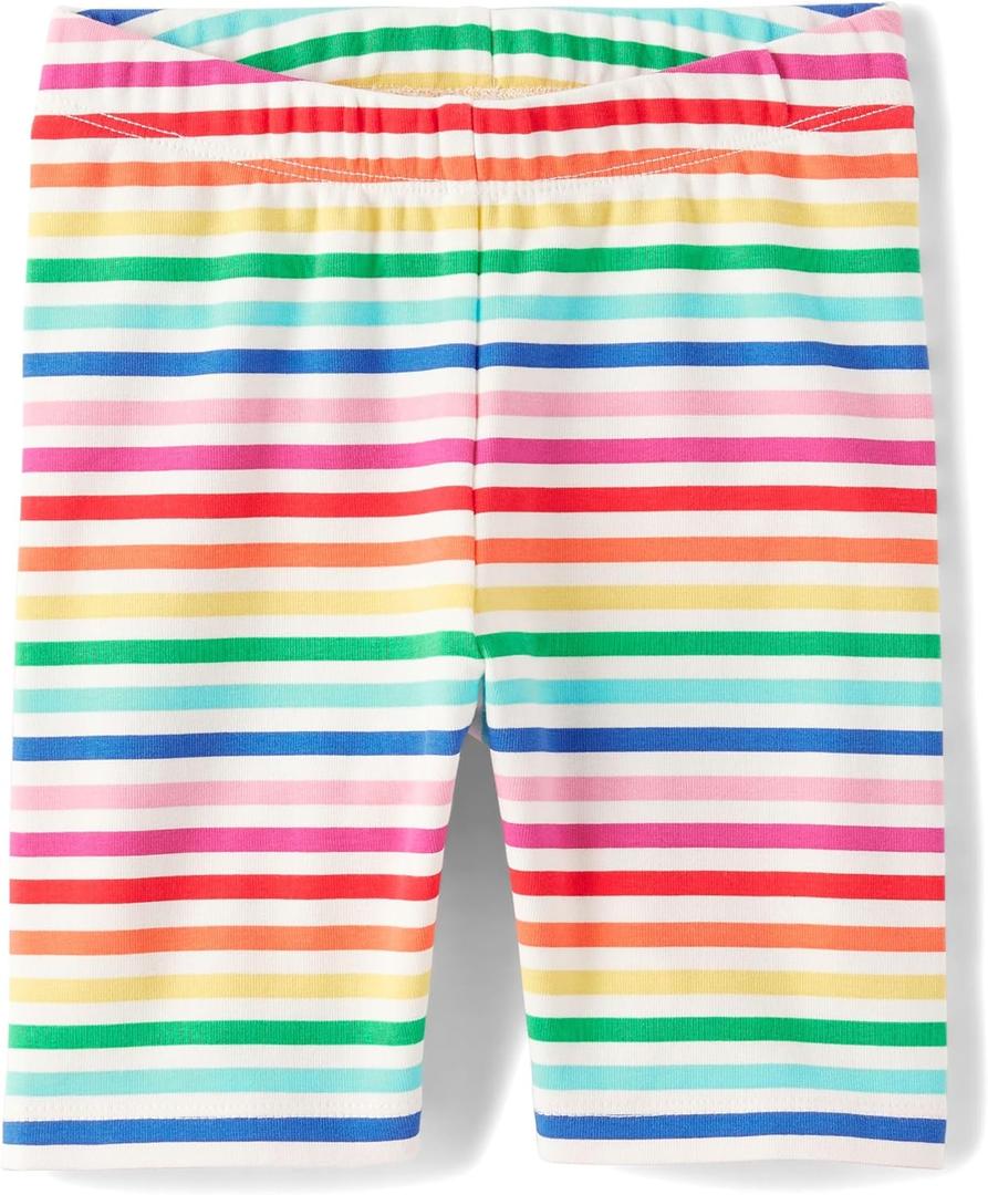 Gymboree Girls' and Toddler Bike Shorts (2T, Rainbow Strip)