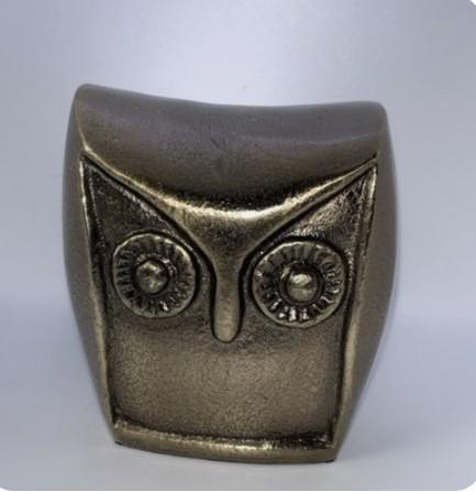 HD Designs Aluminum Owl Gold 5.6 Inches Home Decor Desk Table Shelf Figure