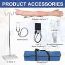 Blood Pressure Training Arm Practice Kit – Simulator with Korotkoff Gap Sounds, LCD Display, Cuff & Stethoscope for Med Student Education