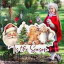 Shimeyao Winter Yard Garden Stakes Outdoor Tis The Season Sign 23.62 x 11.81 Inches Xmas Metal Yard Sign, Front Door Decor Signs for Winter Holiday Decorations Harvest Patio Lawn Walkway