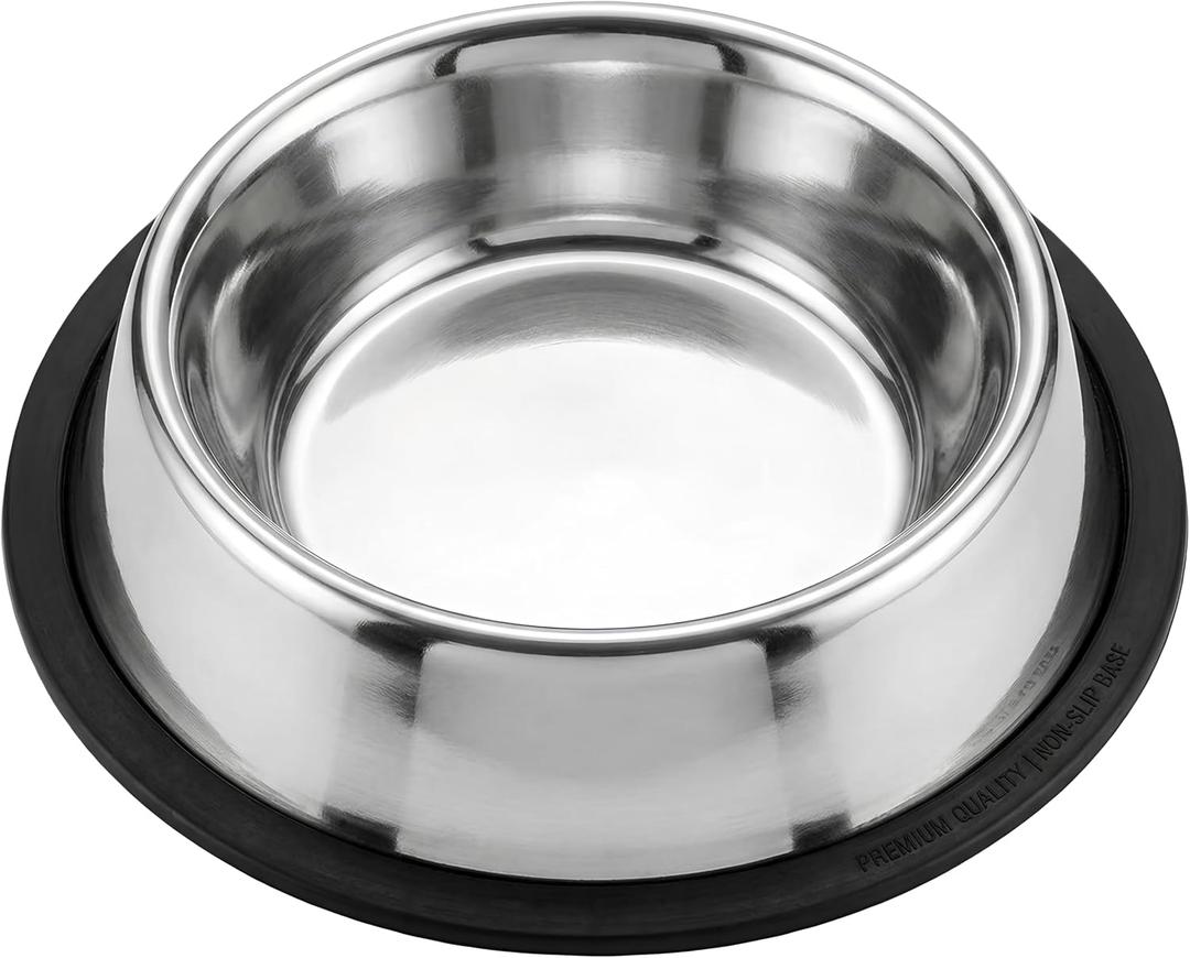 Metal Dog Bowls for Medium Dogs, Stainless Steel Food and Water Bowls, Dishwasher Safe, Rust Resistant, 36 fl oz Each, 1 Pc