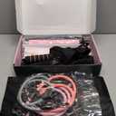 Pilates Bar Kit with Resistance Bands, Multifunctional Yoga Pilates Bar with Heavy-Duty Metal Adjustment Buckle, Portable Home Gym Pilates Resistance Bar Kit for Women Full Body Workouts (Pink)