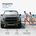 for Ford F150/250/350/450 Windshield Sun Shade Umbrella [10-Rib Anti-Sagging, 100% Full Cab UV Block] Custom Fit Foldable Sunshade with Fast Storage Bag, for Ford F150/250/350/450 (2015-2025)