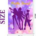 3 x Pop Music Birthday Decorations Pin The Letter 28Inch x20Inch Party Decorations, Large Poster 28pcs Letter Stickers for Hunters Movie Party Supplies