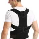 Breathable Posture Corrector for Women Men - Lightweight Upper Back Brace for Pain Relief from Shoulder, Neck, Clavicle / Upper Spine Straightener Support for Hunchback Bad Posture Under Clothes, XXL