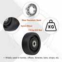 MECCANIXITY Push Cart Wheel Replacement,Nylon Shelf Plate Caster Wheels Bearings Repair Kits High-Temperature Resistance Wheel Only for Trailer Platform Trucks