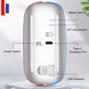 2 x JOYACCESS Rechargeable Wireless Mouse, 2.4G Portable Slim Silent Mouse with USB Receiver and Type C Adapter, 5 Level 3000 DPI, Works with Mac or iPad (Blue & Red)