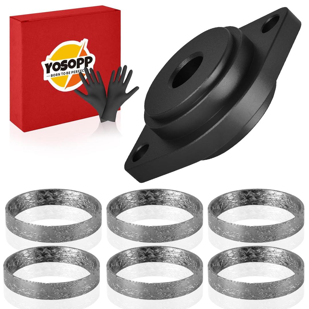 Harley Exhaust Gasket Seal Tool and Tapered Gasket - Fits 1984-2023 Models 6pcs (Black)