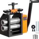 VEVOR Jewelry Press, 75mm Width, 3-in-1 Functionality, Gear Ratio 1:2, Adjustable 0.03-6.5mm Press Thickness, Ideal for Crafting Metal Jewelry Sheets, Squares, Wires, and Semicircles