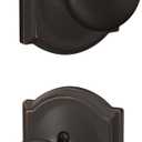 SCHLAGE F10 PLY 716 CAM Camelot Collection Plymouth Passage Knob, Aged Bronze