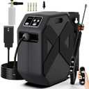 Wall Mounted Pressure Washer with 100FT Retractable Hose, 5-Stage Adjustable Pressure, Foam Cannon & 5 Nozzles for Car, Lane, Patio Cleaning, Black