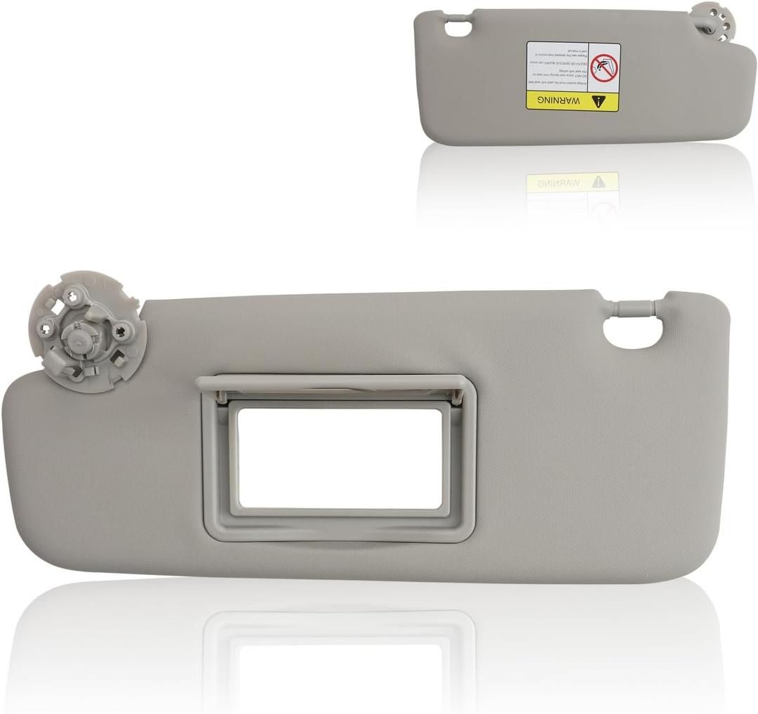 Left Driver Side Sun Visor Compatible with Chevy Vehicle 2011-2016 Cruze, Replace#95034256, 95034253, 84126667, 84126658 (Grey)