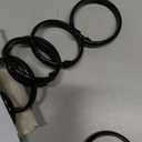 Qulable Shower Curtain Rings-12 Pack- Plastic Shower Curtain Hooks O-Shaped Rings Hook Glide Easily on Bathroom Shower Rod(Black)