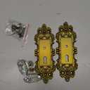 CEYMIO 5.5 Inch Height Vintage Dummy Door Knob Interior 2 Pack Crystal Glass Door Knobs Antique Brass Cabinet Knobs Keyless Decorative Hallway Closet Door Pulls Dresser Gold Door Handles