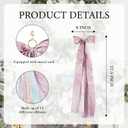 2 x Large Pink Christmas Wreath Sash for Door, 27.5" Holiday Decoration with Snowflake Lace Pattern, 11 Glitter Bow Tree Topper Wall Indoor Outdoor Xmas Farmhouse Home Decor Metal Clip