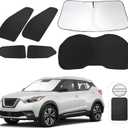 TINGLU Window Shades for Nissan Kicks 2018-2024 6PCS Accessories Side Full Windows Windshield Sun Shade Sun UV Rays & Privacy Protection for Camping,Napping,and Relaxing