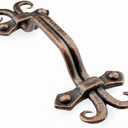 khtumeware 10 Pack Rustic Antique Copper Cabinet Pulls 3-3/4" Hole Center Hammered Vintage Kitchen Cabinet Handles Hardware for Dresser Drawers Refined Rustic Collection