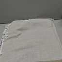 JIALE Tablecloths for Rectangle Tables, Cotton Linen Table Cloth Waterproof Tablecloth Wrinkle Free Farmhouse Dining Tables Cover, Soft Fabric Table Cloths with Tassels, Brown, 55" X 70", 4-6 Seats