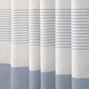 Light Blue Shower Curtain Linen Coastal Ocean Striped Shower Curtains for Bathroom with Tassel 72 X 72