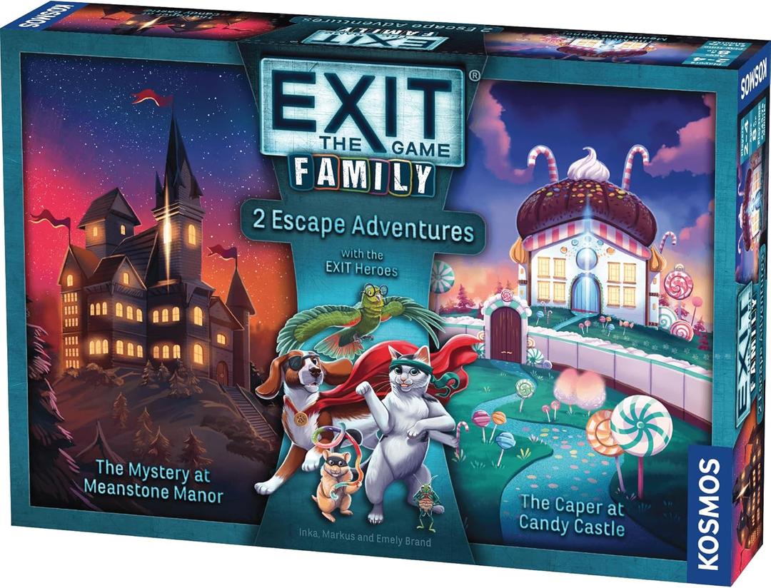 EXIT: The Game - Family - 2 Escape Adventures, at-Home Escape Room, Co-Operative Game, Family Activity, Brainteasers, 2-4 Players