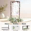 Wedding Welcome Sign Stand - 43" or 55" Heavy Duty Easel Stand for Sign with 4 Leather Strap, Welcome to Our Wedding Sign Holder Stand, Metal Floor Standing Easels for Signs, Poster (Black)