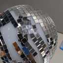 Mirror Essential Oil Diffuser Rotating, 14 Ligth Modes 4 Timer Setting Aromatherapy Diffuser, Cute Home Disco Decor Great Decoration and Accessories for Disco Party, Room, Office (Silver)