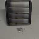 [Upgraded] AMI PARTS 4 Inch Stainless Steel Louvered Dryer Vent Cover Outside with Metal Mesh Screen and 4 Screws,7"x7" Metal Dryer Vent Cover for 4" Vent Duct Opening