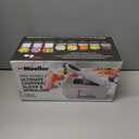 Mueller Pro-Series All-in-One, 12 Blade Mandoline Slicer for Kitchen, Food Chopper, Vegetable Slicer and Spiralizer, Cutter, Dicer, Grater, Kitchen Gadgets Sets with Container, White Sand/Gray