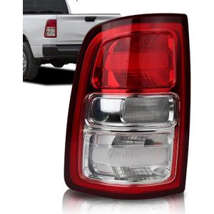 Chrome Bezel Halogen Tail Lights Compatible With 2019-2024 RAM 2500, Non-LED Models Direct Fit Rear Brake Lamp Chrome Bezel, 55112989AE CH2800221(Left Driver Side)