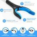 2 Pack 32 inch GrabRunner Reacher Grabber Tool with Strong Magnetic and Swivel Head (New Blue)