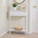 Small Entryway Table with Drawers & Storage Shelf High Tall Little Narrow Front Door Console Tables Skinny Slim Wall Table for Entry Hall Hallway Foyer, Thin Bedside Nightstand for Small Space Bedroom, 23.6 inches x 7.9 inches x 32.3 inches