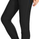 Holipick High Waisted Swim Pants for Women - Swimming Leggings Swimsuit UPF 50+ Rash Guard (Large, Black)