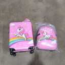 emissary Unicorn Kid’s Luggage Set for girls, 16" Hardside Kids Luggage with Spinner Wheels, Carry on Toddler Suitcase Travel Rolling Luggage Airline Approved