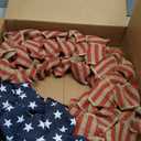 24 Inch Summer Wreath Patriotic for Front Door, 4th July Independence Day Wreath America Patriotic Flag Burlap Farmhouse Decor, Memorial Day Americana Wreaths for Front Door Window Christmas Decor