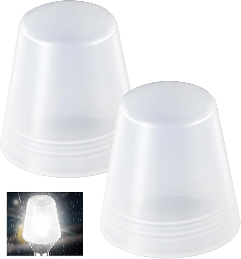 Saillong Replacement Boat Stern Light Cover Lens Cap Compatible with Attwood Boat Anchor 91017B7 Frosted Globe Screw On All Round Navigation Light Accessory(2 Pack)