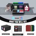 Card Deck Box for MTG with Commander Display, 5 in 1 Trading Card Storage Box Fits 400+ Double-sleeved Cards, Removable Deck Case for TCG/Sports Cards with Dice Tray, 4 Magnetic Card Holders(Colorful)