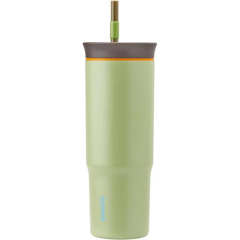 Stainless Steel Triple Layer Insulated Travel Tumbler with Spill Resistant Lid and Straw, BPA Free, 24 oz