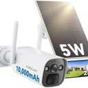 Foscam BP4 2K Solar Security Cameras Wireless Outdoor, WIFI Cameras for Home Security 20X Zoom, PIR Human Detection, 2-way Audio 33ft Color Night Vision IP66, 10,000mAh Battery, Work with Alexa Google
