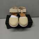mysoft Women's Low Wedge Sandals Comfortable Closed Toe Espadrilles Slip on Elastic Ankle Strap Walking Sandals, Size 8.5