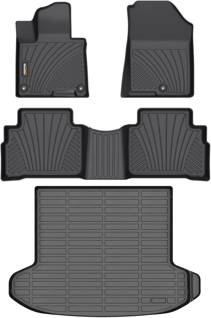 Binmotor- All Weather Floor Mats Cargo Liner Full Set for kia Sportage 2023-2025 (Only Gas Models), Heavy Duty Car Floor Liners for Sportage Accessories