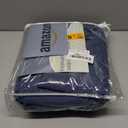 Denim Blue Linen Curtains 84 Inch Length 2 Panels Set for Living Room Rod Pocket Back Tab Light Filtering Window Drapes for Bedroom Dining Room Protect Privacy Country Farmhouse Decor 52x84