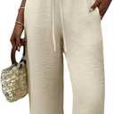 SHENHE Women's Linen Set 2 Piece Outfits Sexy Backless Halter Top Low Rise Palazzo Pants Set (Yellow, L)