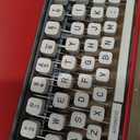 Maplefield Vintage Manual Typewriter Machine - Red Typewriter for Writers & Authors - Antique Desk Decor & Office Accessory - Compact Design & Easy Setup