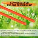 490-040-C035 Pre-Cut 18.5"in Long 0.155"Trimmer Line Compatible with Cub Cadet,Troy-Bilt,Craftsman and Remington Walk-Behind Wheeled String Trimmers,Replace 743-0112 731-10080 Model (18 PK)