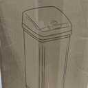 iTouchless 13 Gallon Smart Bin with Odor Filter, 50L Touchless Stainless Steel Kitchen Trash Can, Automatic Motion Lid, Fingerprint-Proof, Hands-Free Pet-Safe Lock & Soft-Close, Modern Gunmetal Gray