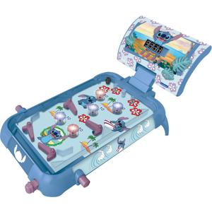 Lexibook, Disney Stitch, Electronic Table Pinball, Action and Reflex Game for Children and Family, LCD Screen, Light and Sound Effects, Blue, JG610D, Small