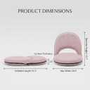 Foldable Floor Chair with Adjustable Back Support - Comfy Cushioned Floor Seat Recliner for Kids & Adults - Flexible Classroom Seating, Gaming Reading Meditation Chair, Pink, 18.5"D x 20.5"W x 20.5"H
