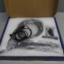 10X Magnifying Glass with Light and Clamp, 5 Color Modes Stepped Dimmable 2-in-1 with LED Desk Lamp, Hands Free Magnifier with Light for Close Works Craft Hobby Painting Reading DIY Repair (Black)