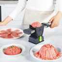 ONCE FOR ALL Fresh Meat Slicer Cleaver Kitchen Knife Set For Meat Slicing Shredding, Manual Jerky Cutter Food Slicer For Beef Pork Mutton For Home Cooking BBQ Hot Pot (Gray)