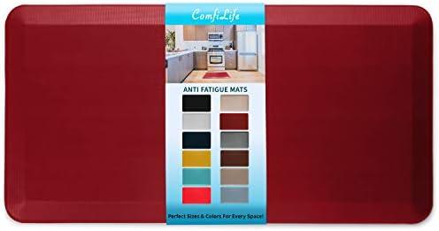 ComfiLife Anti Fatigue Floor Mat – 3/4 Inch Thick Kitchen Mats for Floor, Standing Desk Mat, Kitchen Rug – Comfort at Home, Office – Durable – Stain Resistant – Non-Slip Bottom (20" x 39", Red)